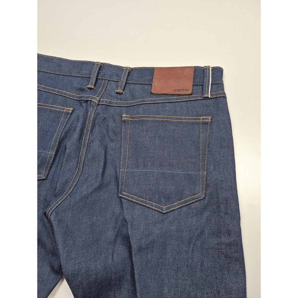 Gustin California Slim Jeans Men's 36x36 Blue Selvage Denim Button Fly USA #290 - Picture 11 of 16